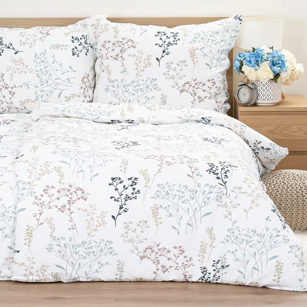 Lenjerie de pat 4Home Pastel Garden bumbac creponat, 140 x 220cm, 70 x 90 cm, 140 x 220 cm, 70 x 90 cm