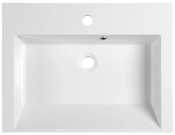 Sapho - Lavoar pentru blat ORINOKO 60x45 cm marmură/alb