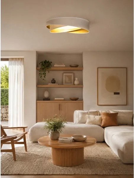 BRILAGI- plafonieră LED VELVET TWIST LED/24W/230V 4000K Ø 55 cm alb/auriu