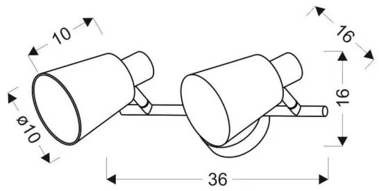 Aplică perete PIN 2xE14/40W/230V
