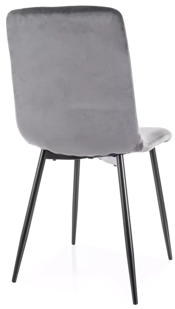 Scaun de masa DAREN VELVET gri