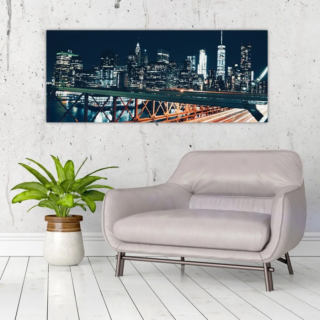 Tablou - Oraș de noapte (120x50 cm)