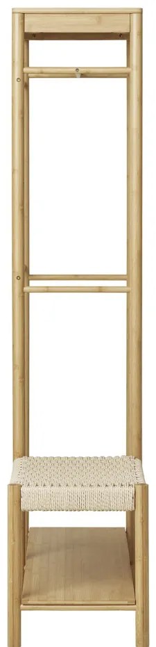 Dulap de haine Amber cu scaun din răchită, bambus, natural