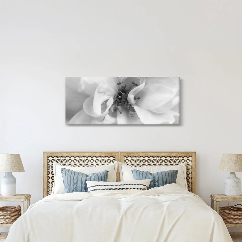 Tablou - Floare,alb-negru (120x50 cm)