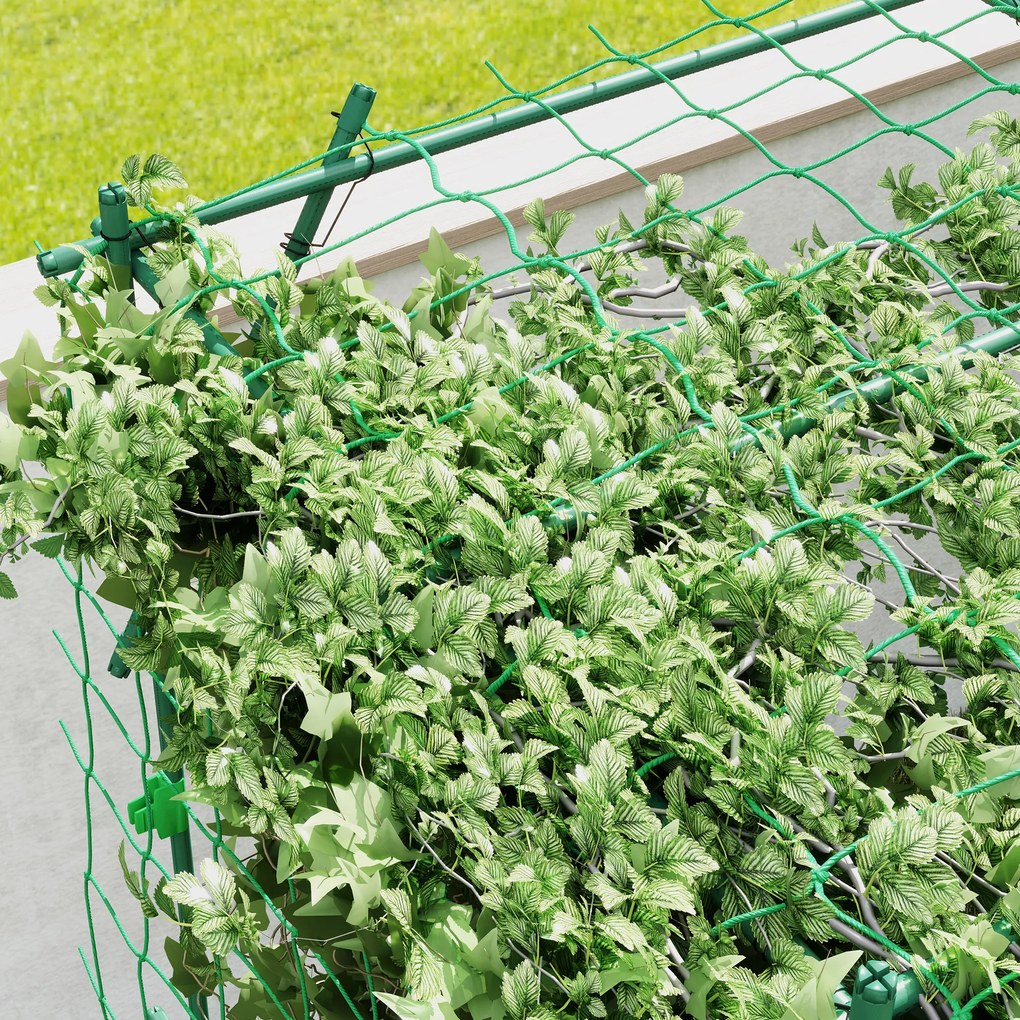 Outsunny Grilaj din oțel de introdus rezistent la rugină suport pentru plante cățărătoare spalier 223 x 223 x 223 cm arcadă pentru trandafiri Verde | Aosom Romania