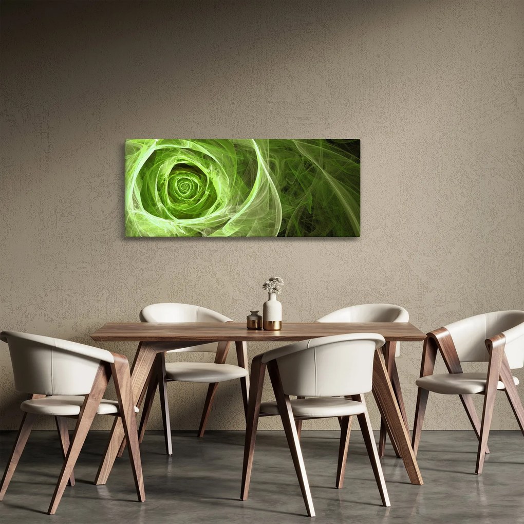 Tablou - Abstract Rose Green (120x50 cm)