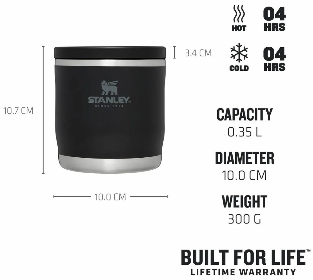 Stanley Adventure To-Go Food Thermos 350 ml NegruNegru