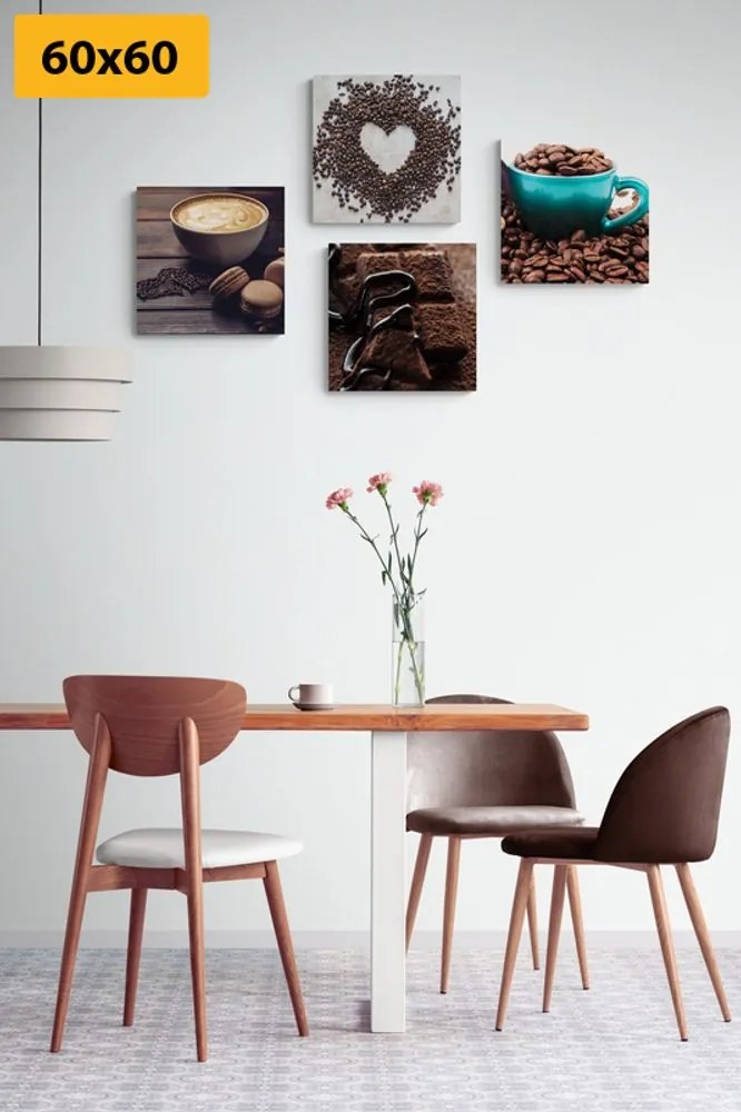 Set tablouri mirosul de cafea bună