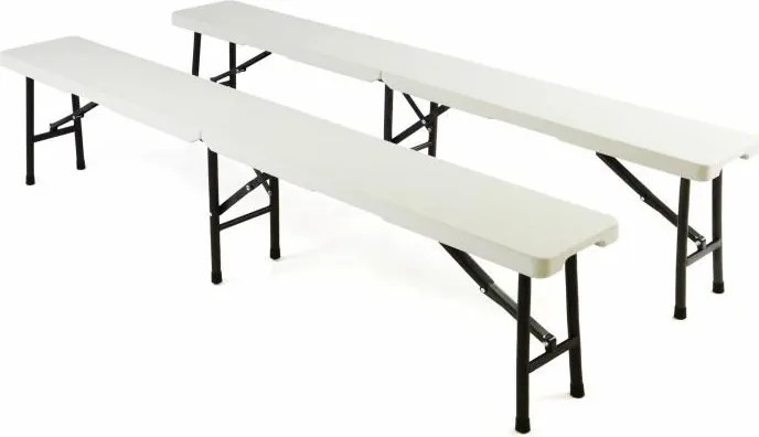 Bancă pliabilă, 183 cm, 2 buc