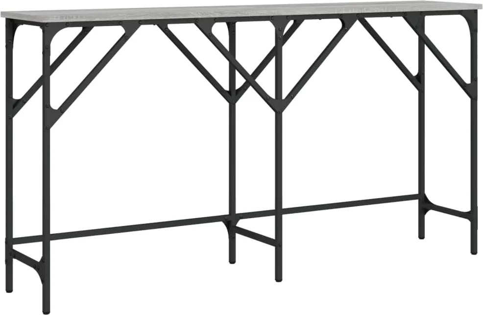 vidaXL Măsuță consolă, gri sonoma, 140x29x75 cm, lemn prelucrat