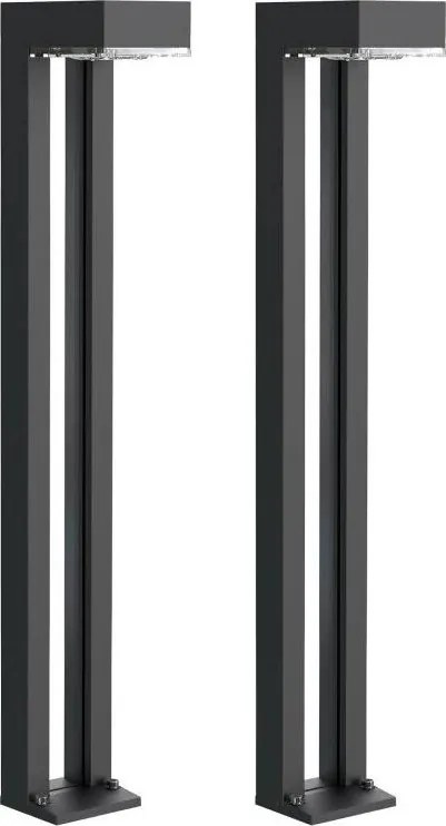 Viking - Set de 2 lămpi solare LED, 1W, 3,7V, IP44, 3000K, 2000 mAh