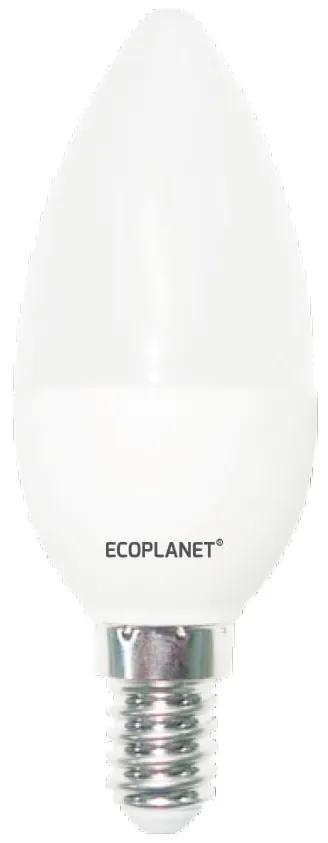 Bec Led Ecoplanet lumanare C35, E14, 5W (40W), 450LM, A+, lumina rece 6500K, Mat Lumina rece - 6500K, 1 buc