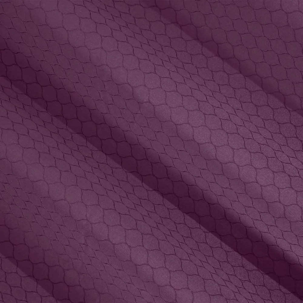 Draperie lungă mov cu ornament 135 x 250 cm
