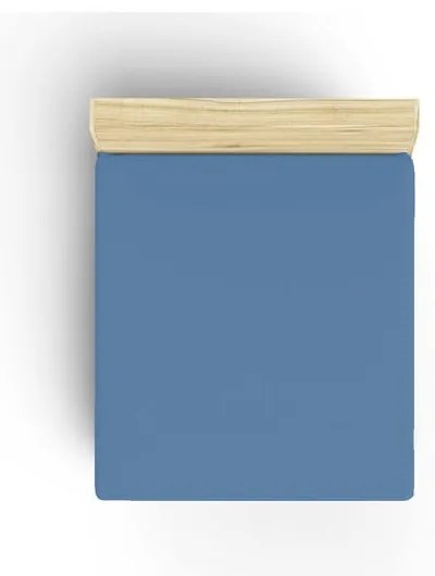 Cearceaf albastru din bumbac cu elastic 140x200 cm – Mijolnir