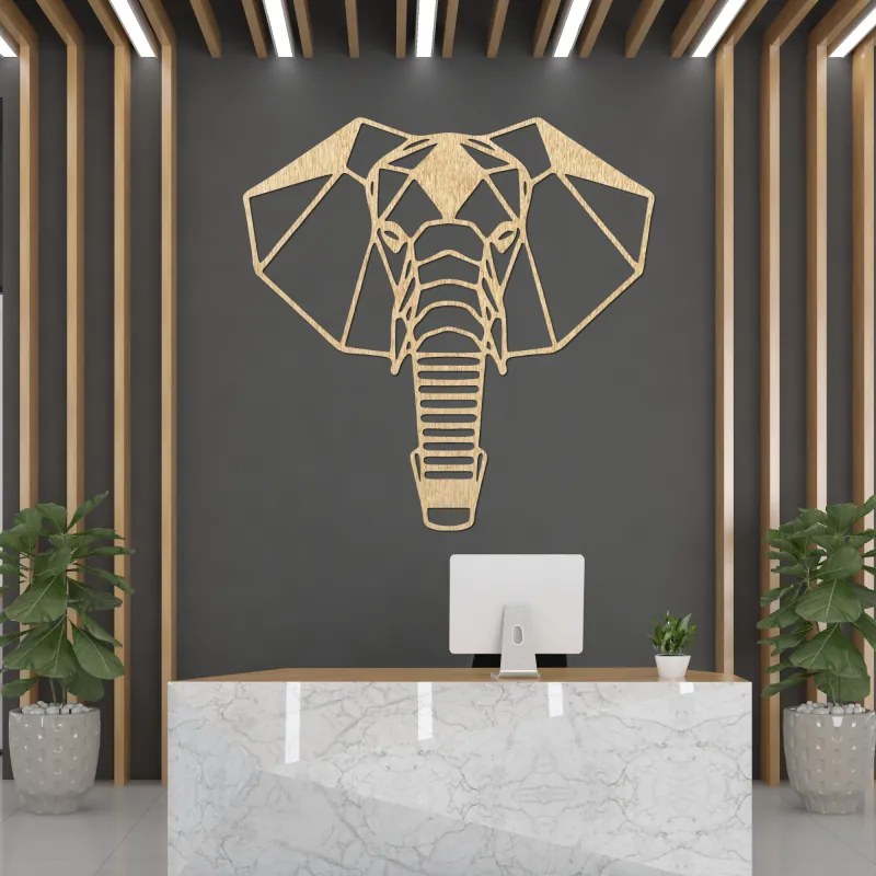 SENTOP | Decorațiune murală din lemn cu cap de elefant | ROYON