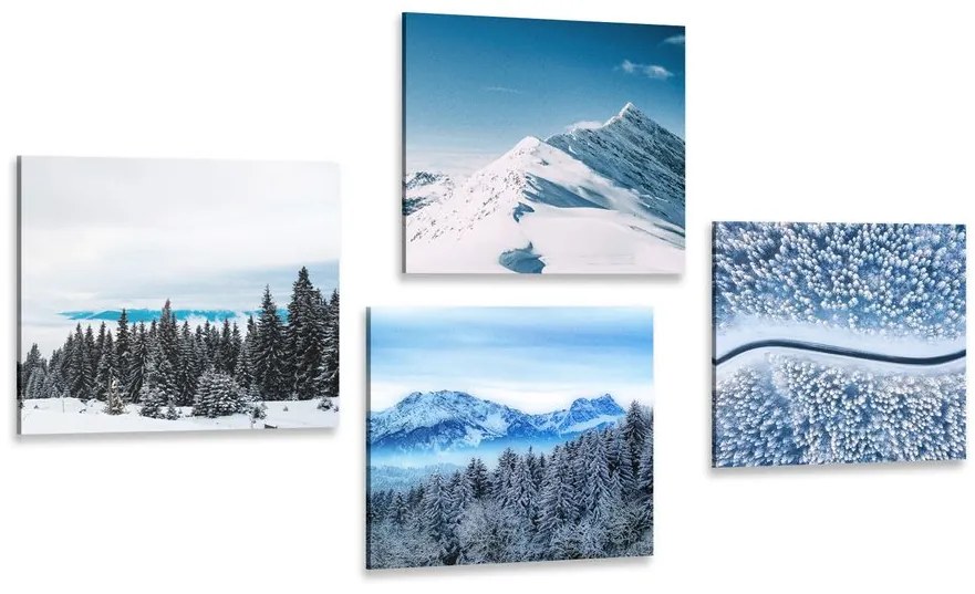 Set tablouri frumusețile naturii înzăpezite