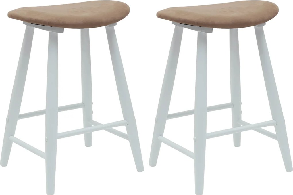 vidaXL Scaune de dining 2 pcs Alb 46 x 37 x 63 cm