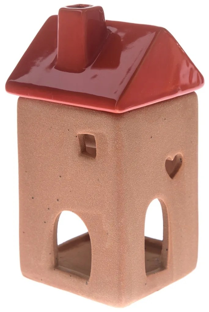 Lampă ceramică pentru aromaterapie Red House, 7,5x 15 x 7,5 cm
