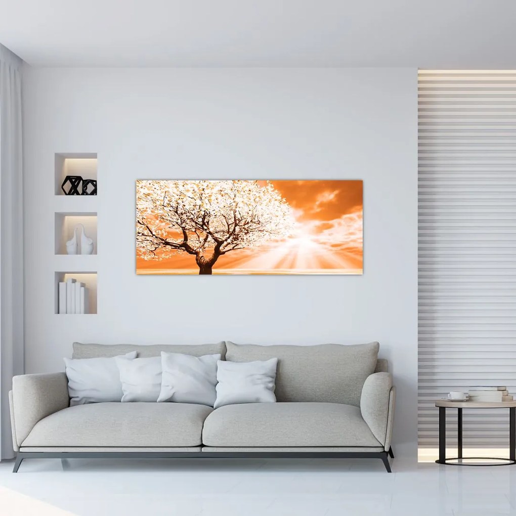Tabloul cu pomul portocaliu (120x50 cm)