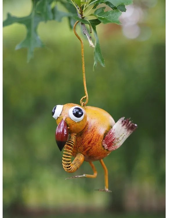 Figurina metal Hanging funny bird