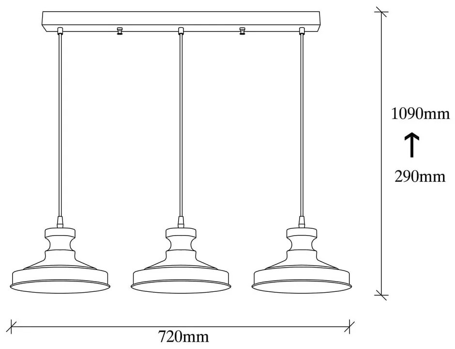 Lustră neagră cu abajur din metal Berceste – Opviq lights