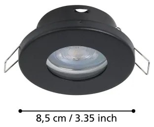 SET 3x corp de iluminat LED pentru baie Eglo 901758 FAVAZZINA 1xGU10/4W/230V IP44 negru