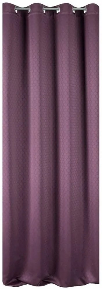 Draperie lungă mov cu ornament 135 x 250 cm