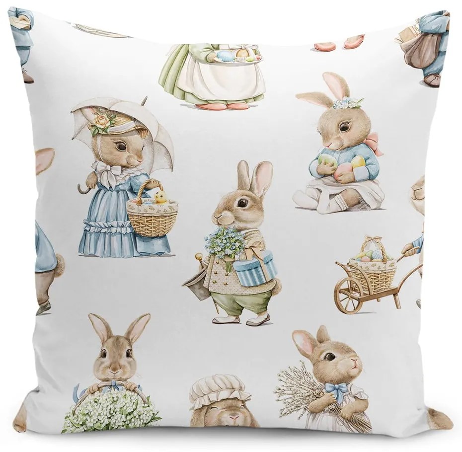 Față de pernă 43x43 cm cu model de Paști – Mila Home