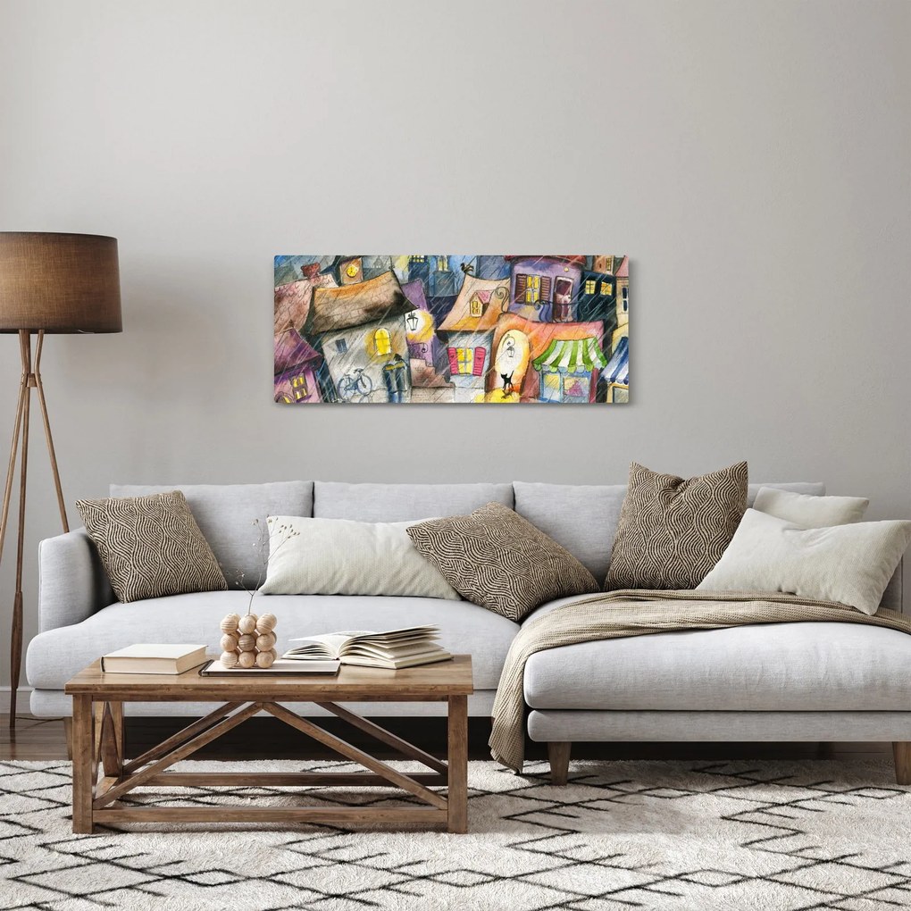 Tablou - Oraș western (120x50 cm)