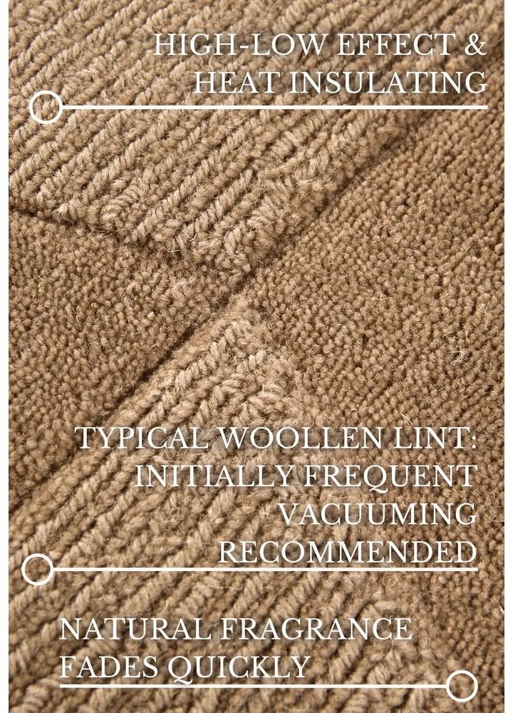 Covor tip traversă bej țesut manual din lână 80x250 cm Ursule – Villeroy&amp;Boch