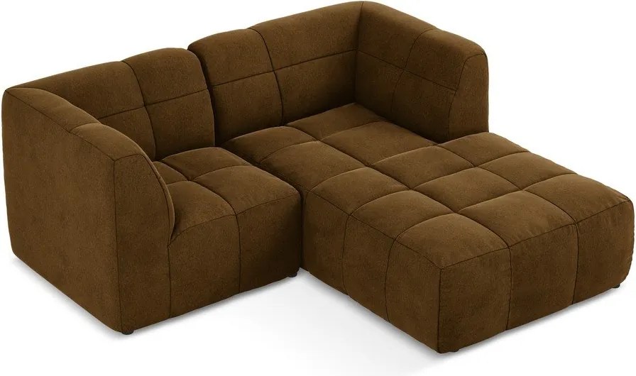 Colțar galben muștar cu tapițerie din catifea (cu colț pe partea dreaptă/cu șezlong) Aloha – Makamii