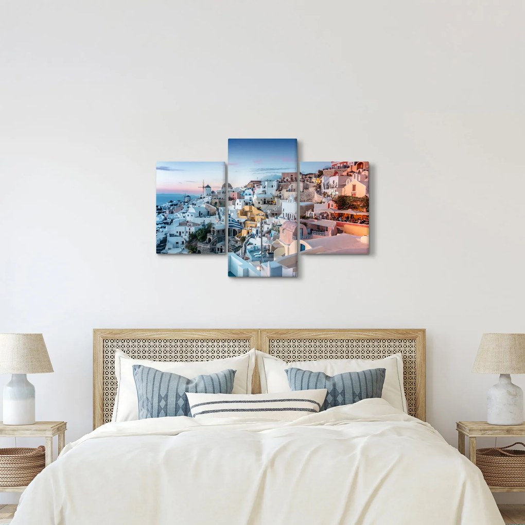 Tablou - Amurg în Santorini (90x60 cm)