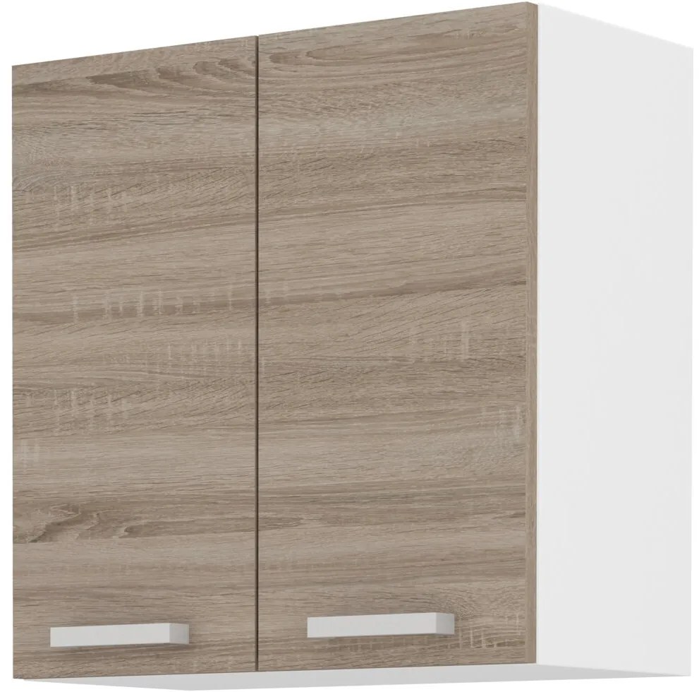 Dulap superior de bucătărie Domton 60 G-60 2F (alb + stejar sonoma truflă). 1033027