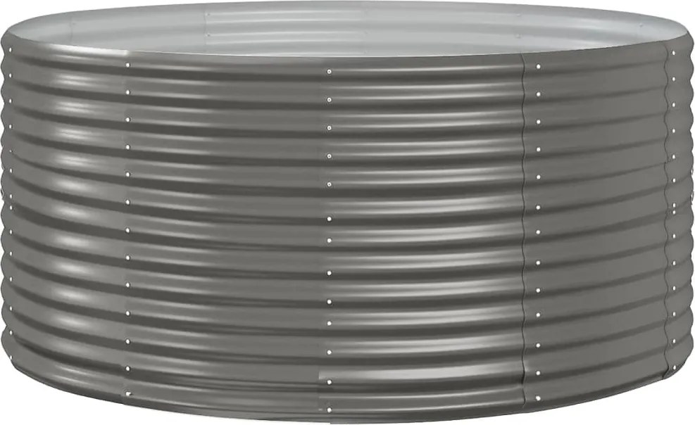 vidaXL Jardinieră, gri, 140x140x68 cm, oțel galvanizat