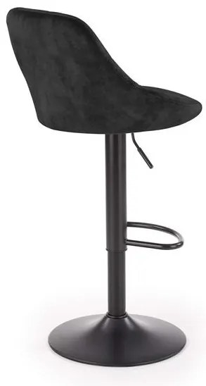 Scaun de bar H101 velvet negru