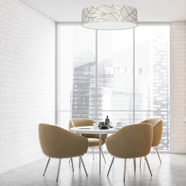 Plafonieră ZIGGY 3xE27/60W/230V albă/aurie