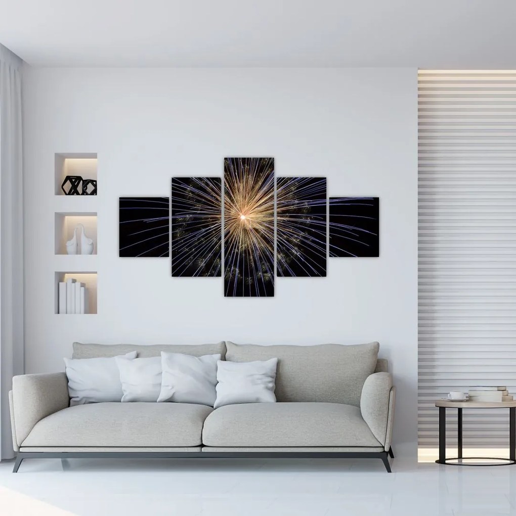 Tablou cu artificii (125x70 cm), în 40 de alte dimensiuni noi