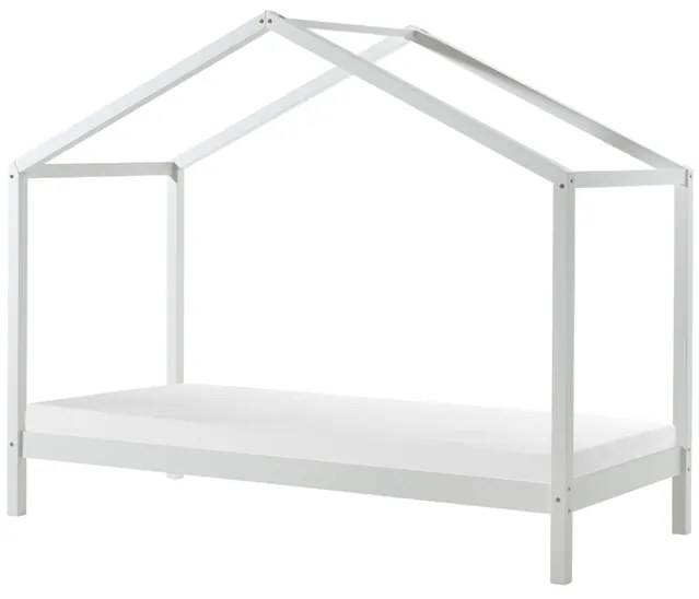 Set DALLAS în alb format dintr-un Pat copii Vipack fără gard (90 x 200 cm) și o SALTEA PAT COPII Basic Cool (90 x 200 x 10 cm).