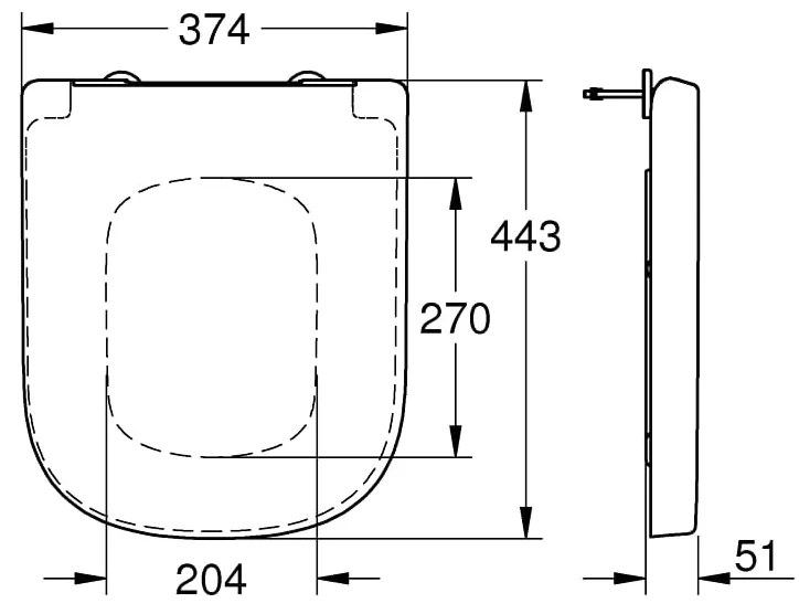 Capac wc Grohe Euro Ceramic, inchidere lenta, alb,set fixare inclus - 39330001