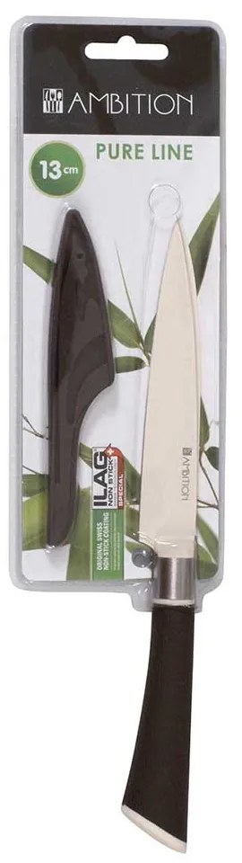 Cutit utilitati, otel, crem-maro, 13cm, pure line