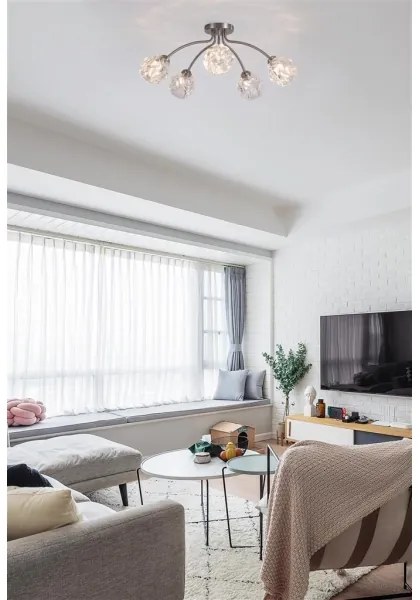 Searchlight 11525-5SN - Lustră aplicată ASTRAL 5xG9/33W/230V crom mat