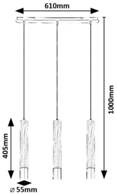 Lustra suspendata stil minimalist Braulia 3L