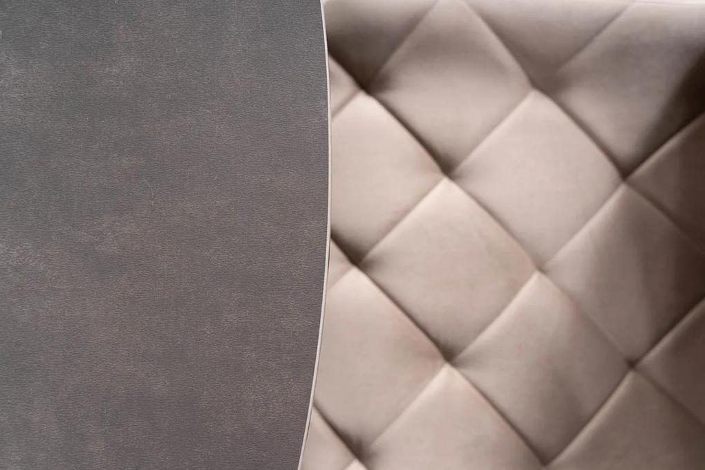 Masa extensibila Porto Ceramica gri inchis/otel - L120-160 cm