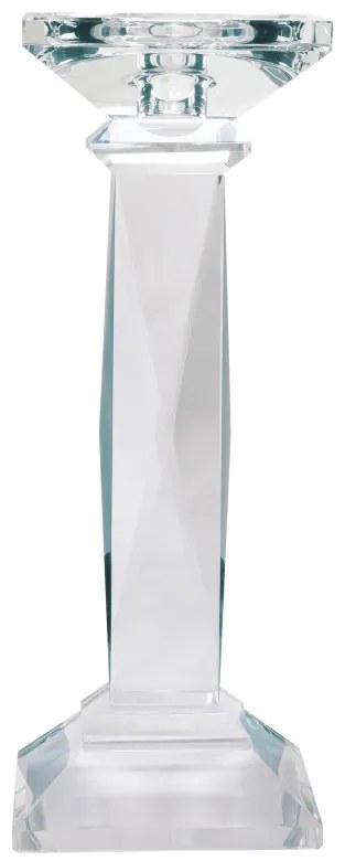 Suport lumanare din sticla de cristal Petunia II, transparent