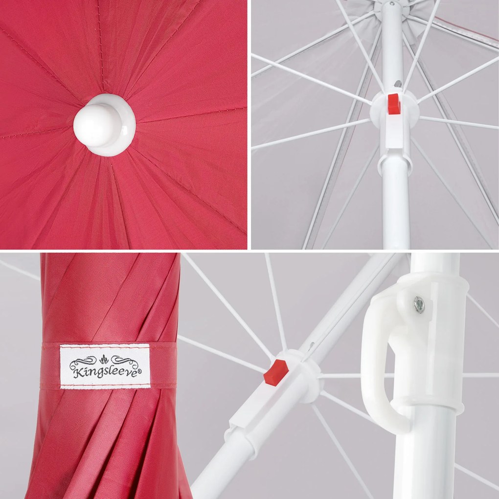 Deuba Umbrelă Crete Ø200 cm - roșu
