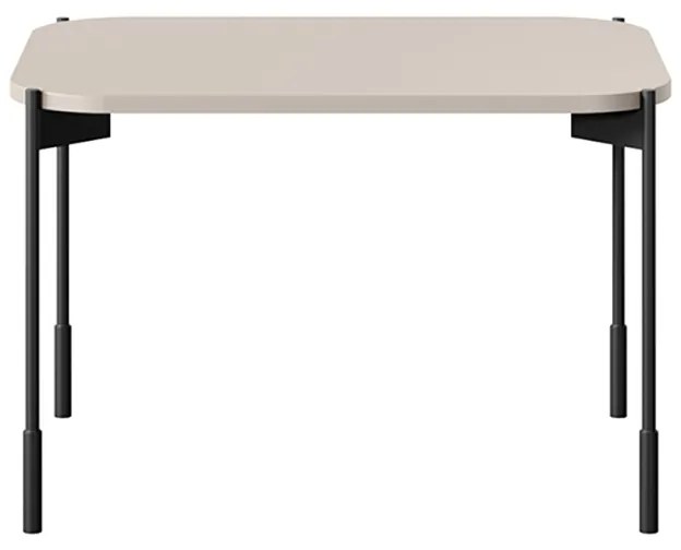 Măsuță de cafea dreptunghiulară Sonatia 60 cm cu picioare metalice - casmir