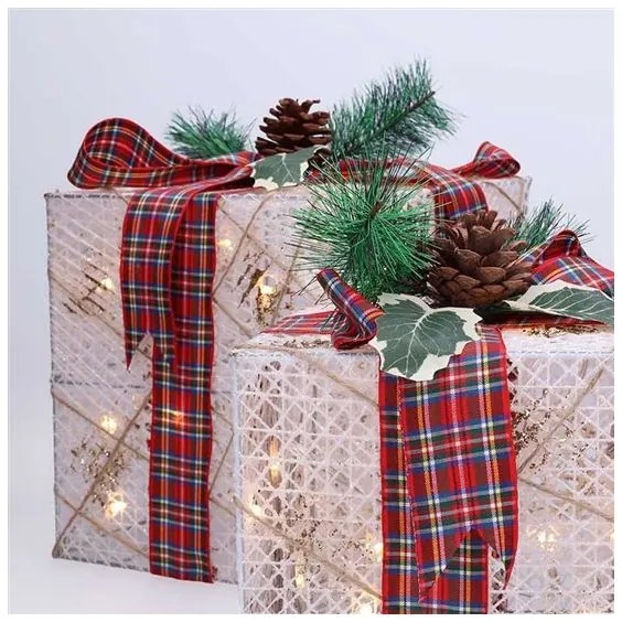 Solight 1V291 - Set de 3 LED-uri, lumini de Crăciun 48xLED/3,6W/230V IP44 alb cald