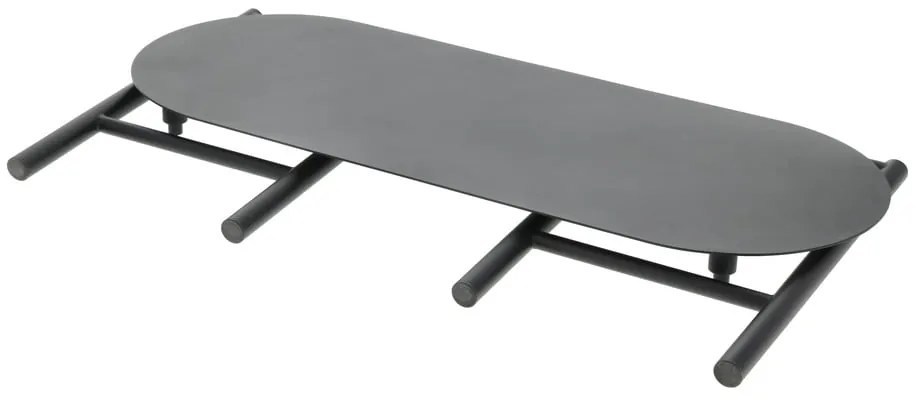 Bancă de grădină neagră din metal Disc – Zone