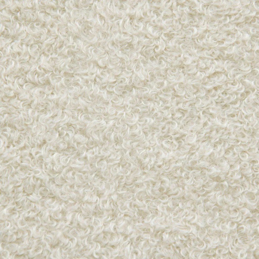 Fotoliu puf pentru copii crem cu tapițerie din țesătură bouclé Snug 80 – SLOWDOWN