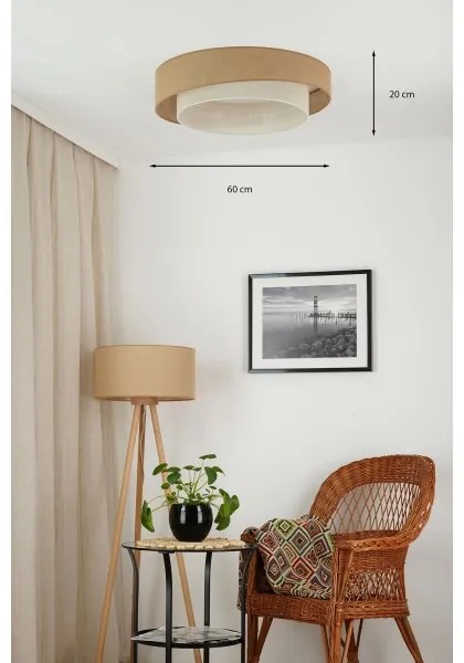 Brilagi - Plafonier LED SHINE 24W 230V pr. 60 cm bej/crem